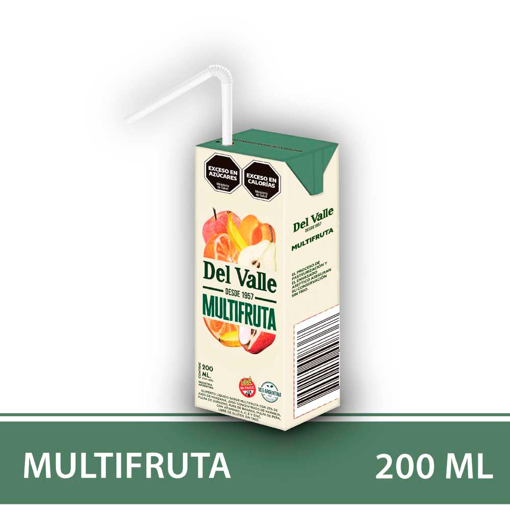 Jugo Sabor Multifruta 200 Ml Del Valle
