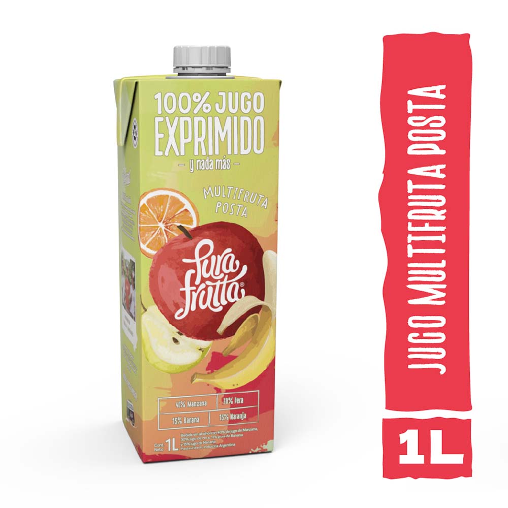 Jugo Exprimido Sabor Multifruta 1 Lts Pura Frutta
