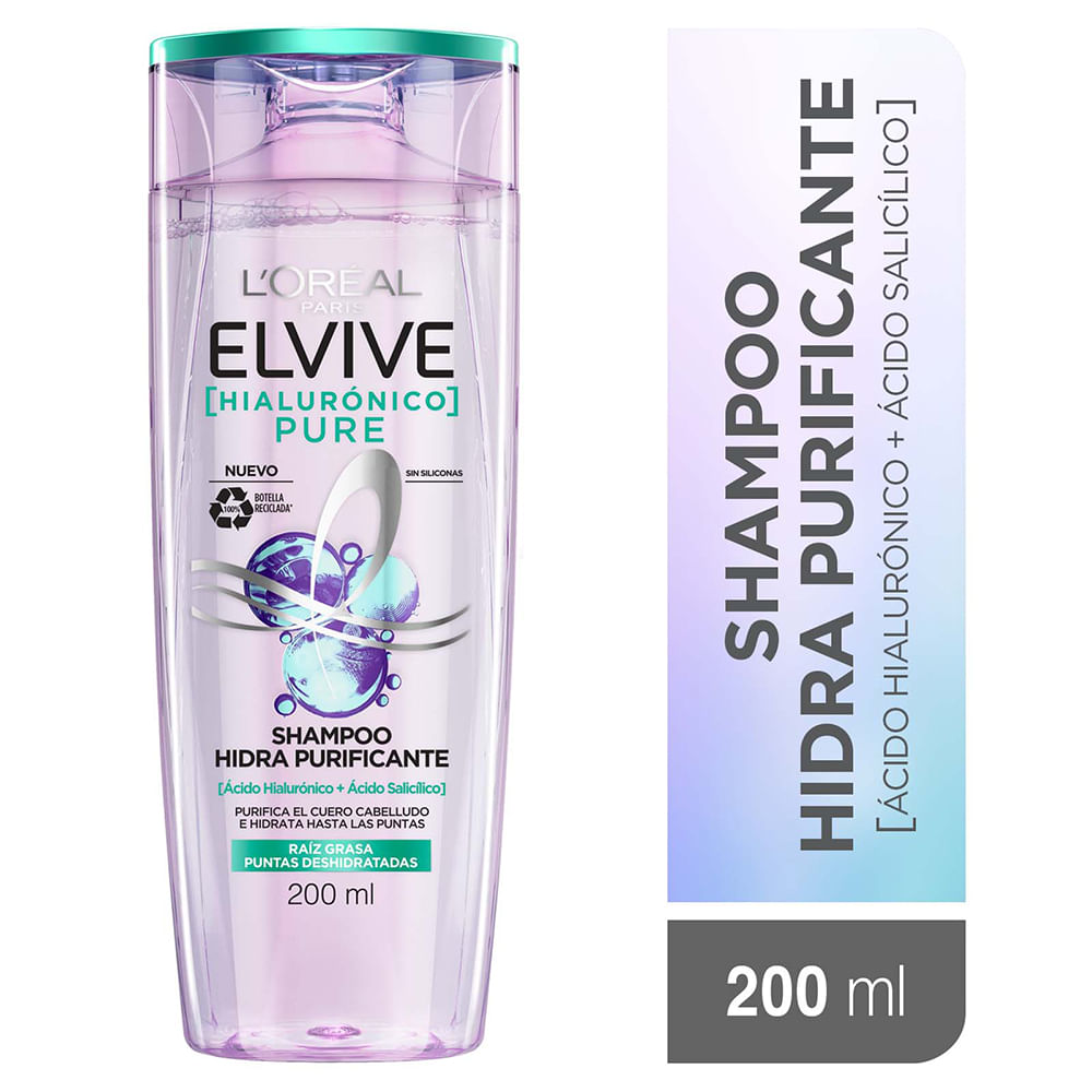 Shampoo Hialurónico Pure 200 Ml Elvive