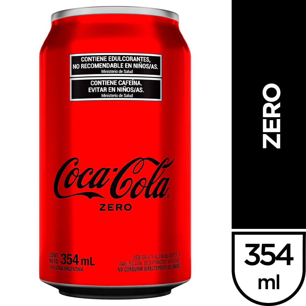 Gaseosa Sin Azúcar Sabor Cola 354 Ml Coca Cola