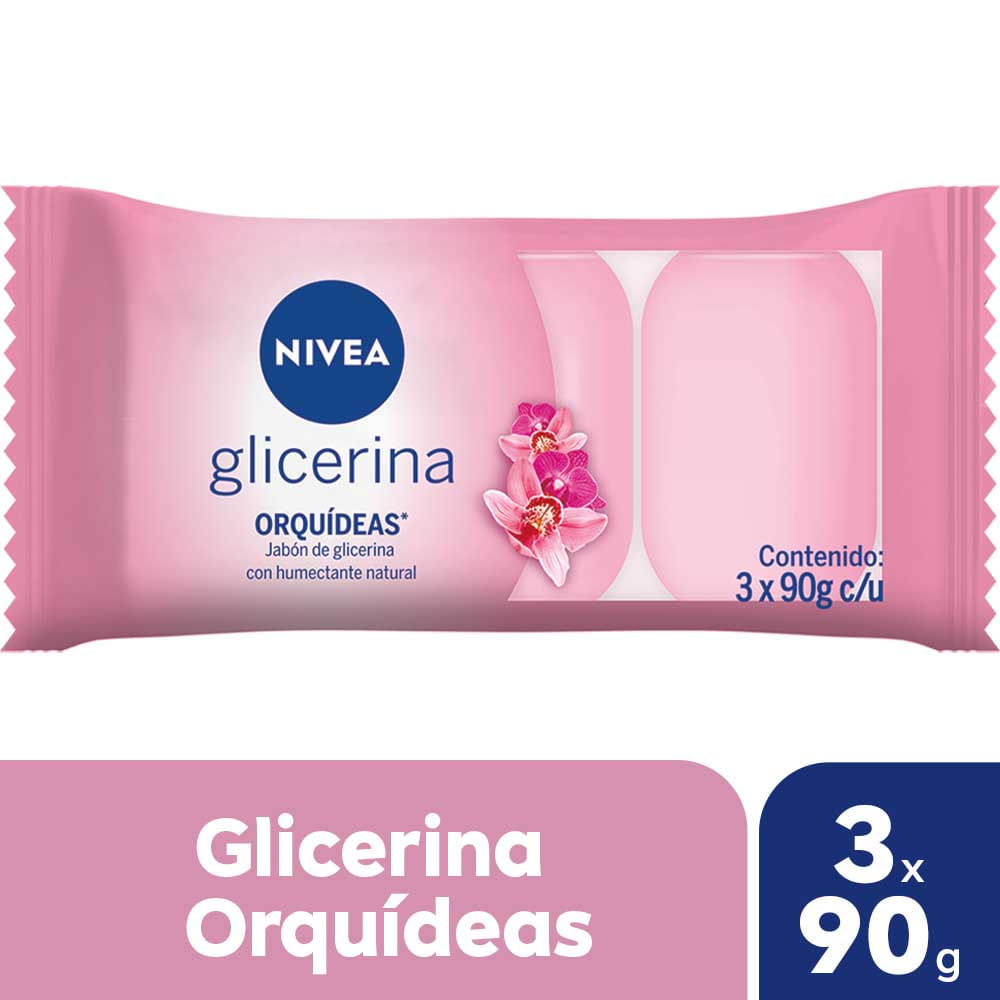 Jabón de Glicerina Orquídeas 90 Grs x 3 Un Nivea