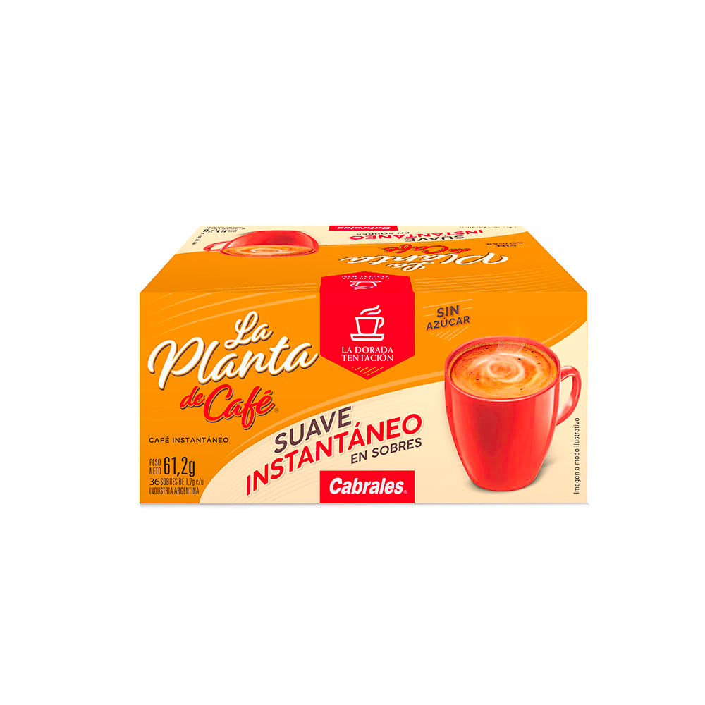 Café Instantáneo Suave 61,2 Grs x 36 Un La Planta de Café
