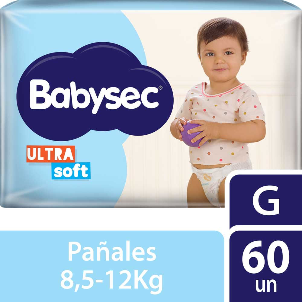 Pañales Ultrasoft G x 60 Un Babysec
