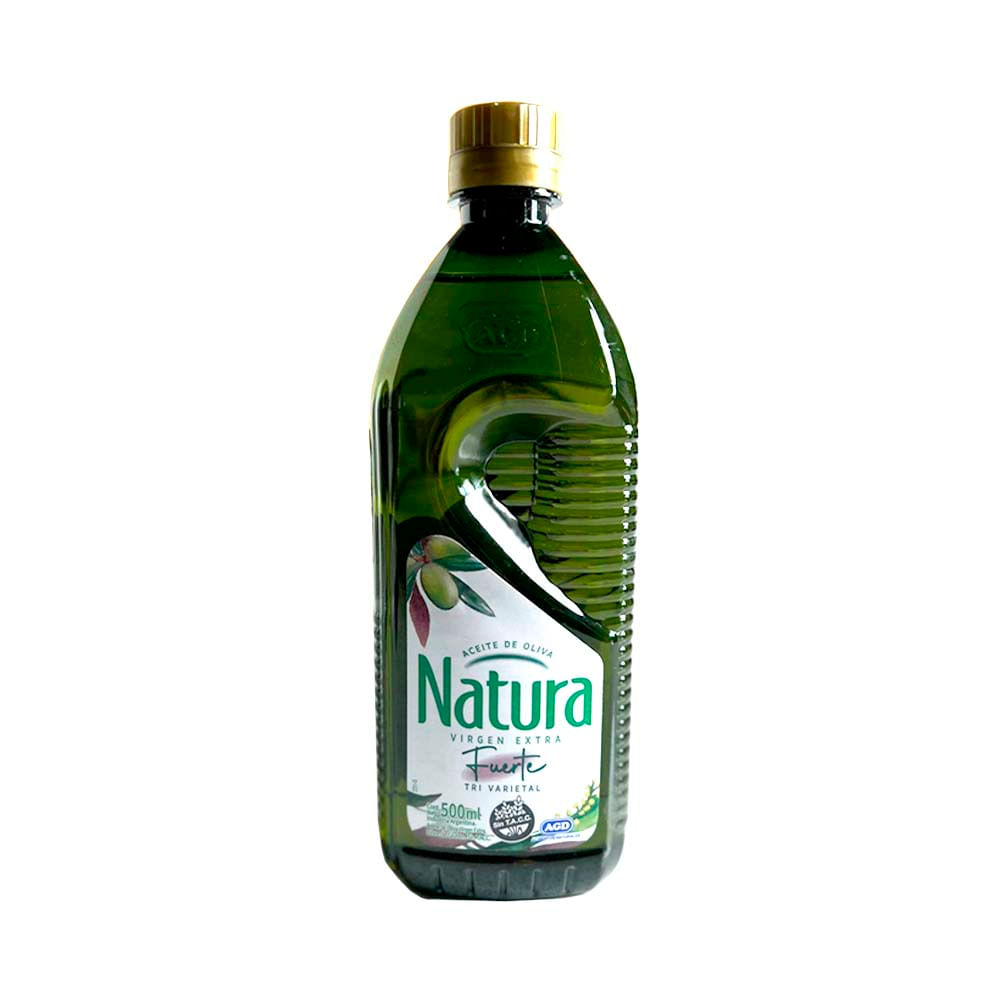 Aceite de Oliva Extra Virgen Fuerte Tri Varietal 500 Ml Natura
