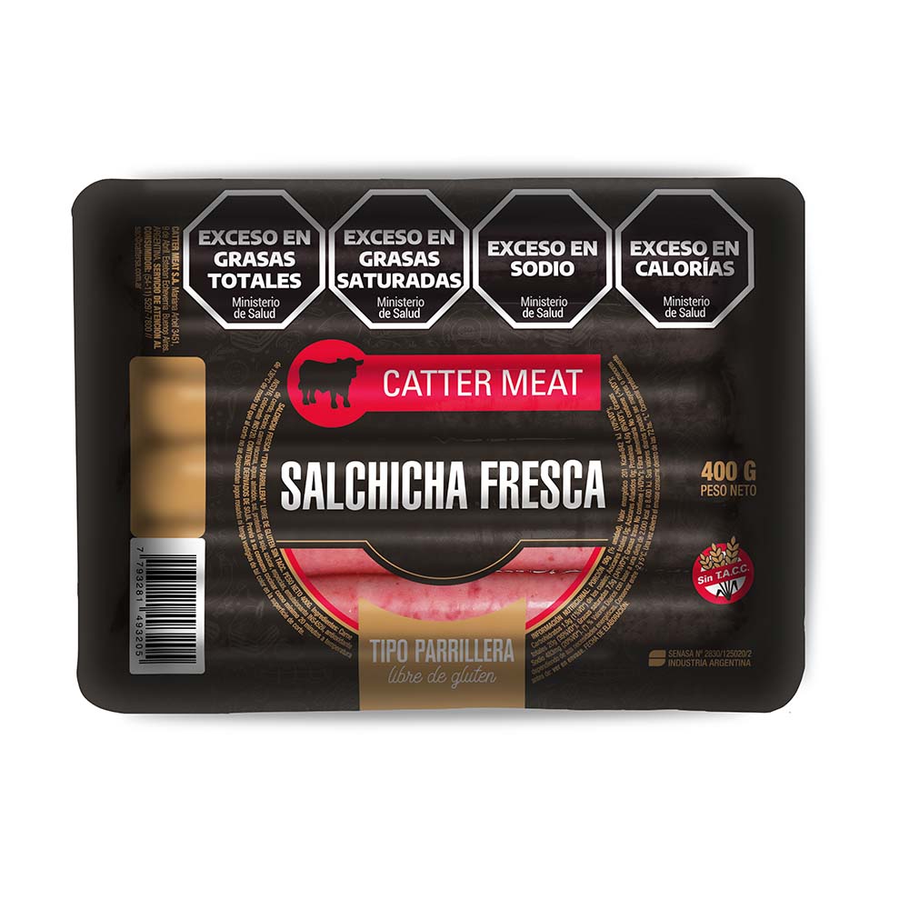 Salchicha Parrillera de Cerdo 400 Grs x 6 Un Catter Meat
