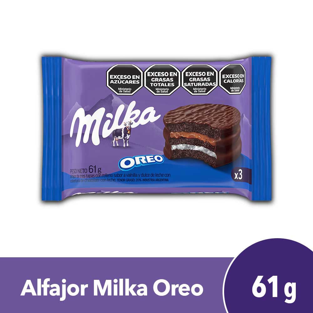 Alfajor Triple Sabor Oreo 61 Grs Milka