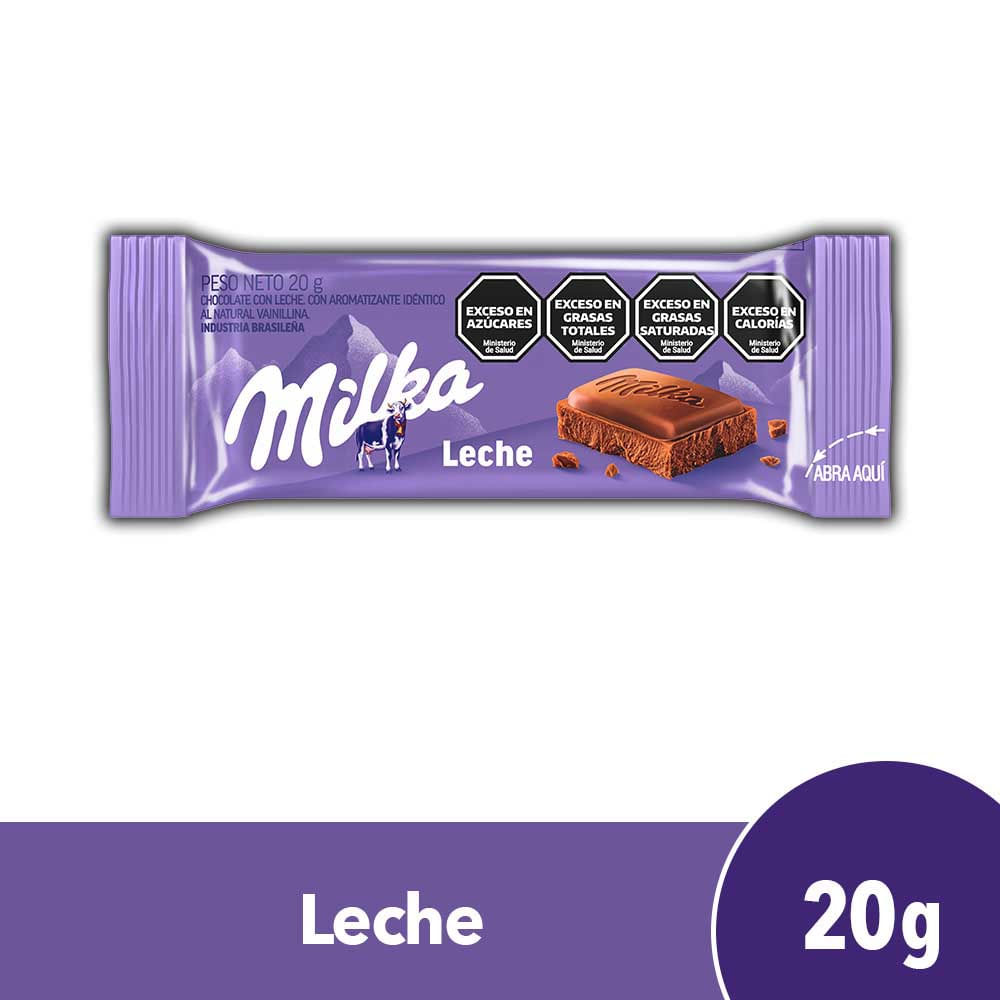 Chocolate Sabor Leche 20 Grs Milka