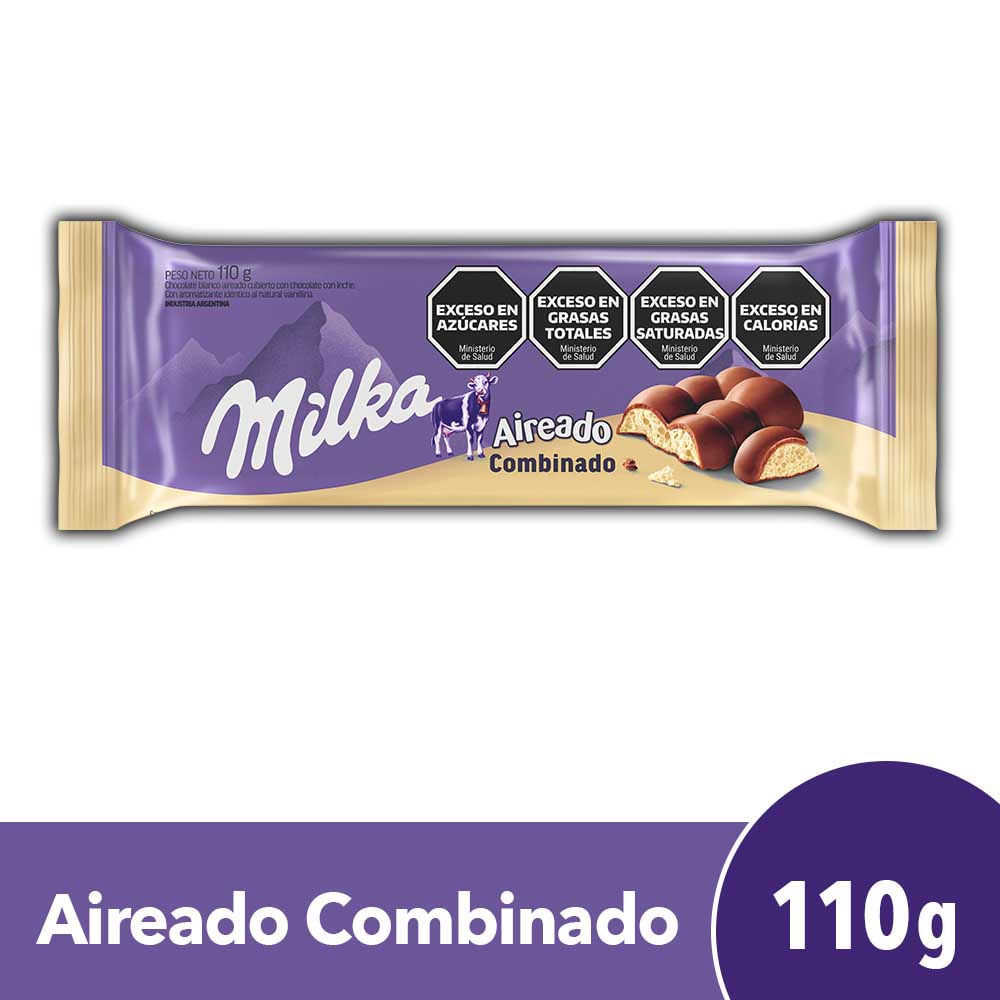 Chocolate Sabor Combinado Aireado 110 Grs Milka