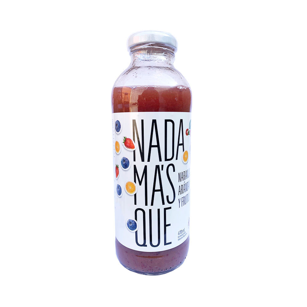 Jugo Sabor Naranja, Arándano y Frutilla 470 Ml Nada Mas Que