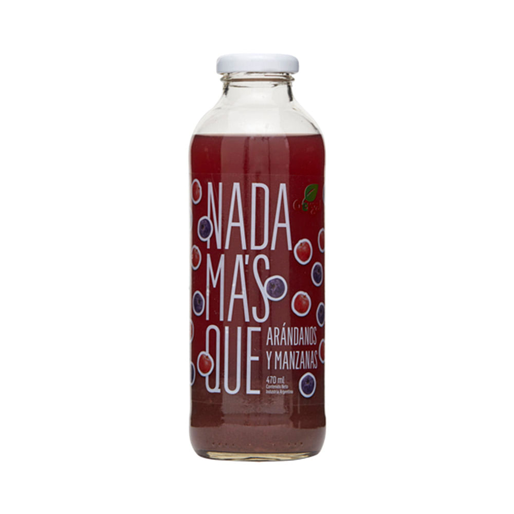 Jugo Sabor Arándano y Manzana 470 Ml Nada Mas Que