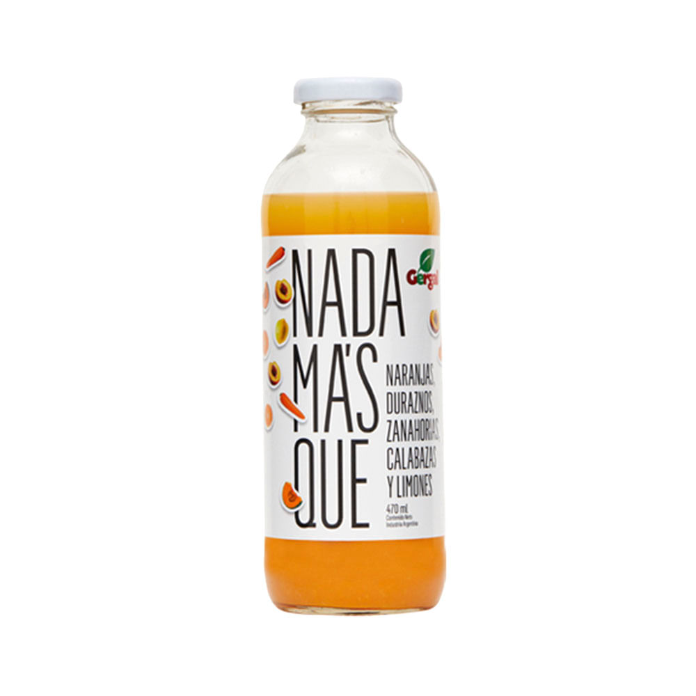 Jugo Nada Mas Que Naranja, Durazno, Zanahoria, Calabaza 470 Ml