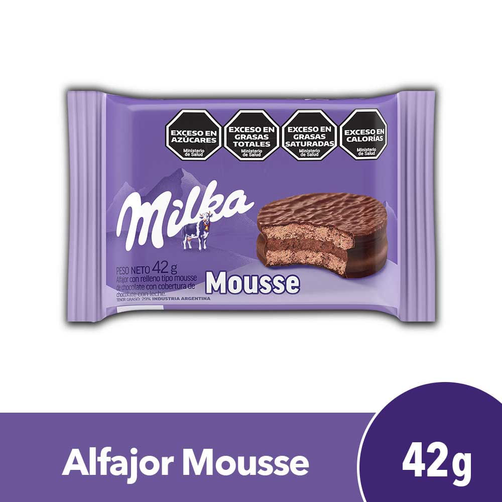 Alfajor Sabor Mousse 42 Grs 1 Un Milka
