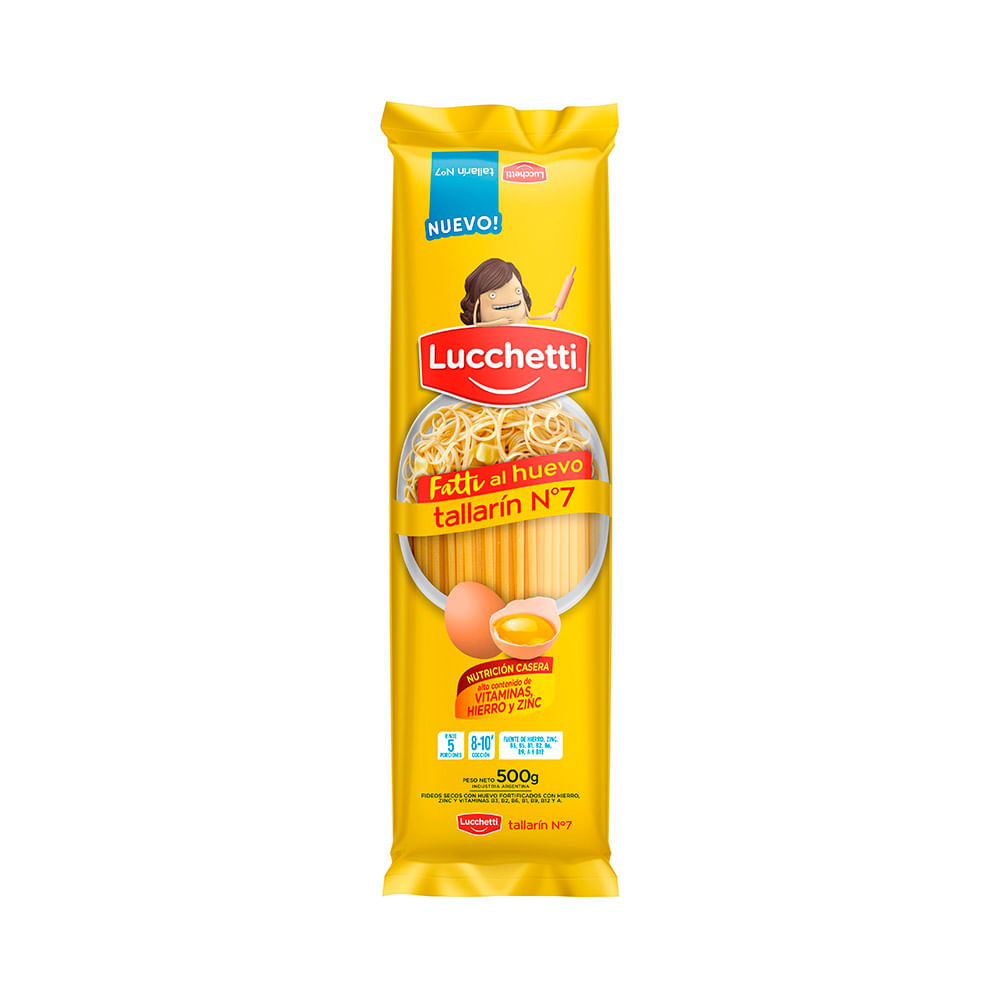 Fideos Tallarín al Huevo N°7 500 Grs Lucchetti