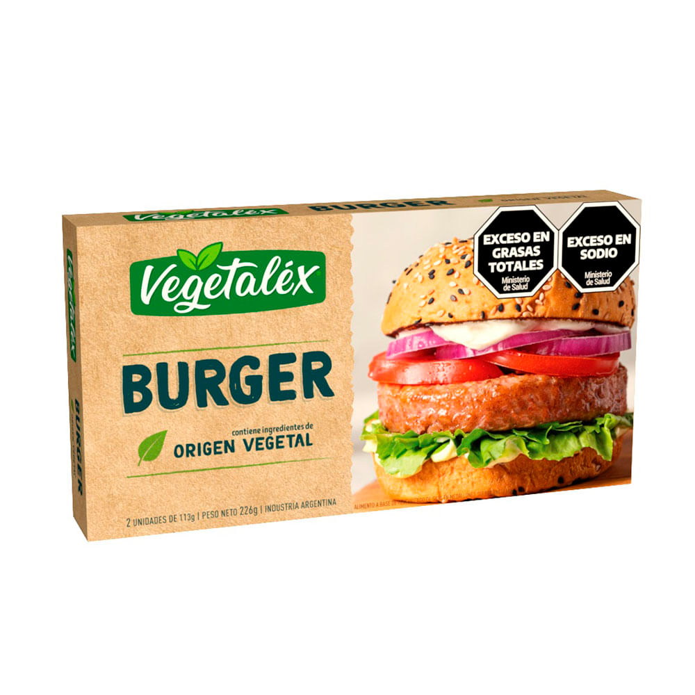 Hamburguesas Veganas 226 Grs x 2 Un Vegetalex