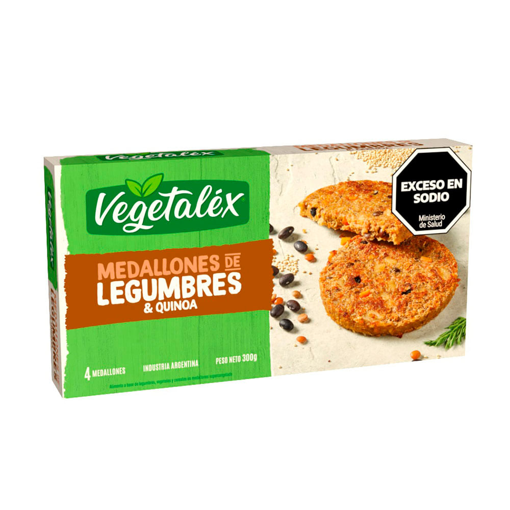 Medallones de Legumbres y Quinoa 300 Grs x 4 Un Vegetalex
