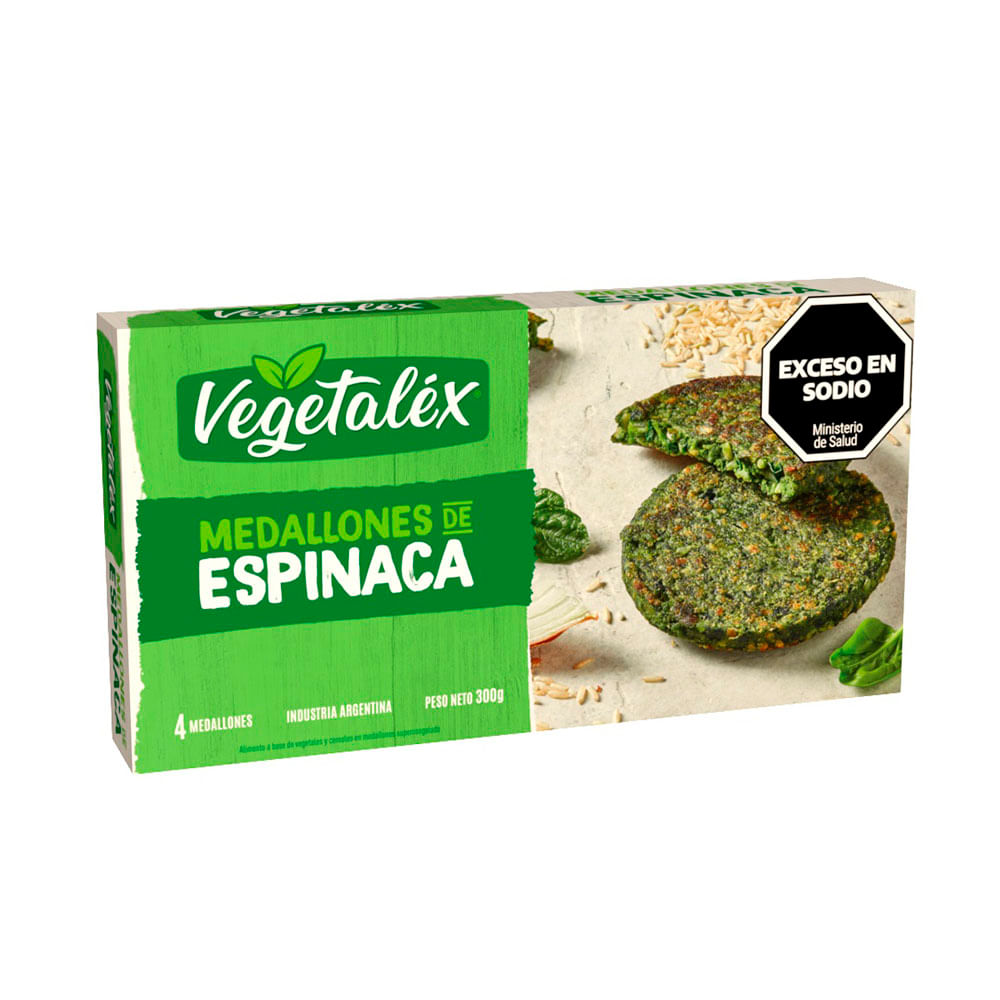 Medallones de Sabor Espinaca 300 Grs x 4 Un Vegetalex