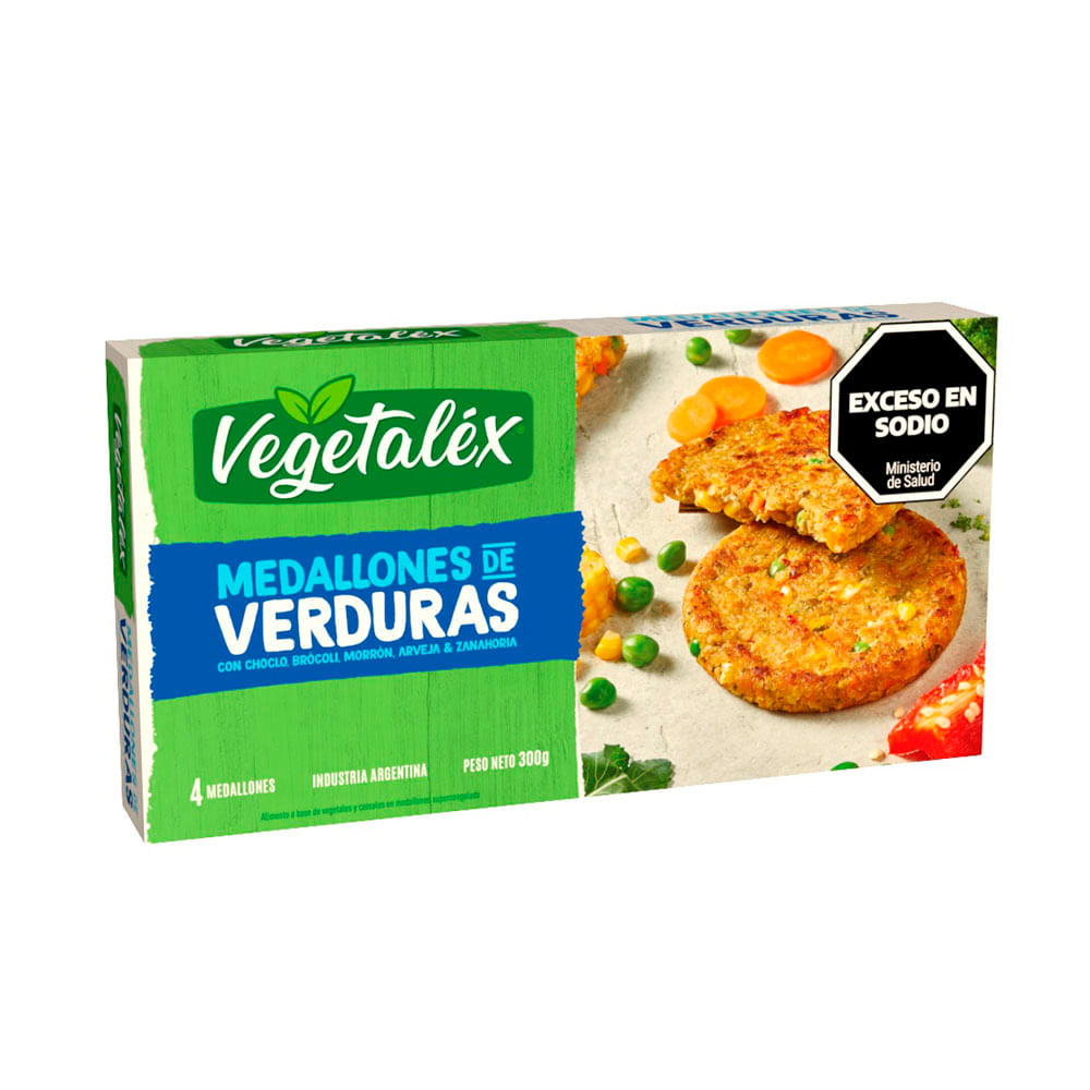 Medallones de Verduras 300 Grs x 4 Un Vegetalex