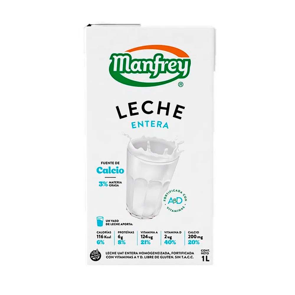 Leche Entera 1 Lts Manfrey