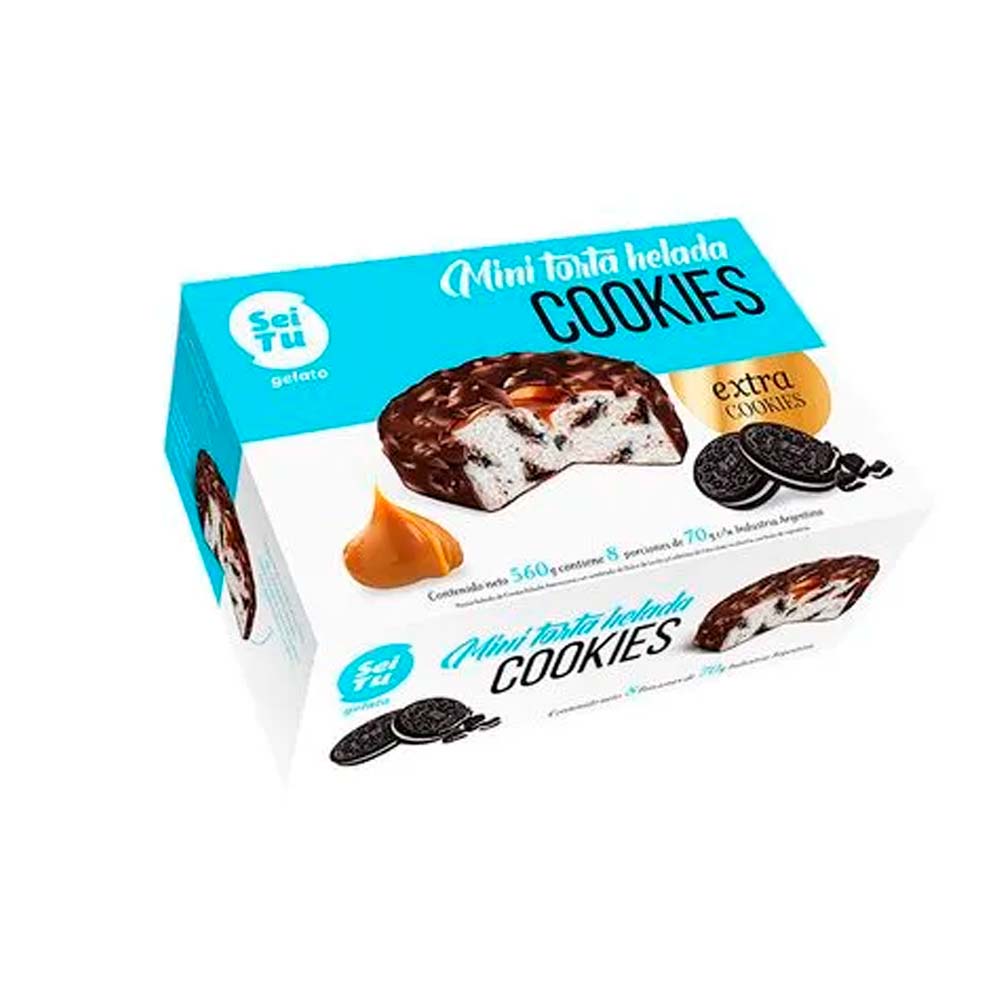 Postre helado Sabor Cookies Individual x 8 Un 560 Grs Sei Tu