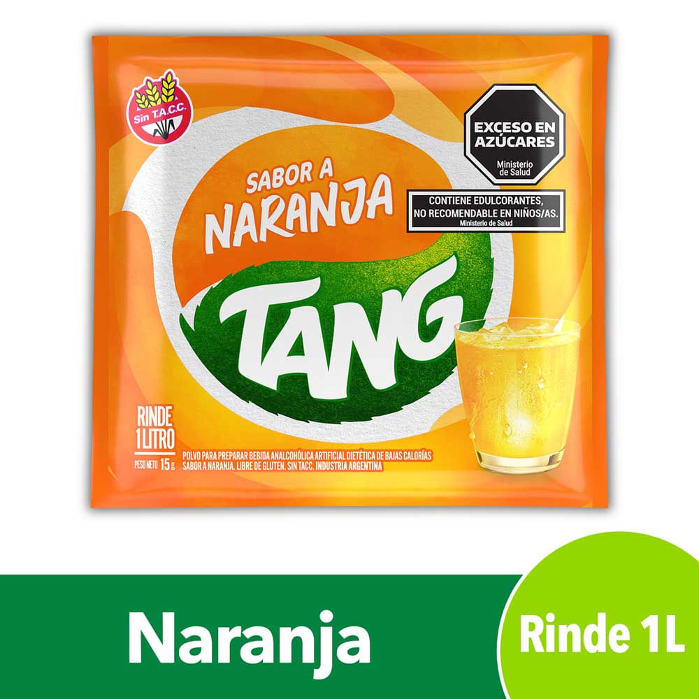 Jugo en Polvo Sabor Naranja 15 Grs Tang