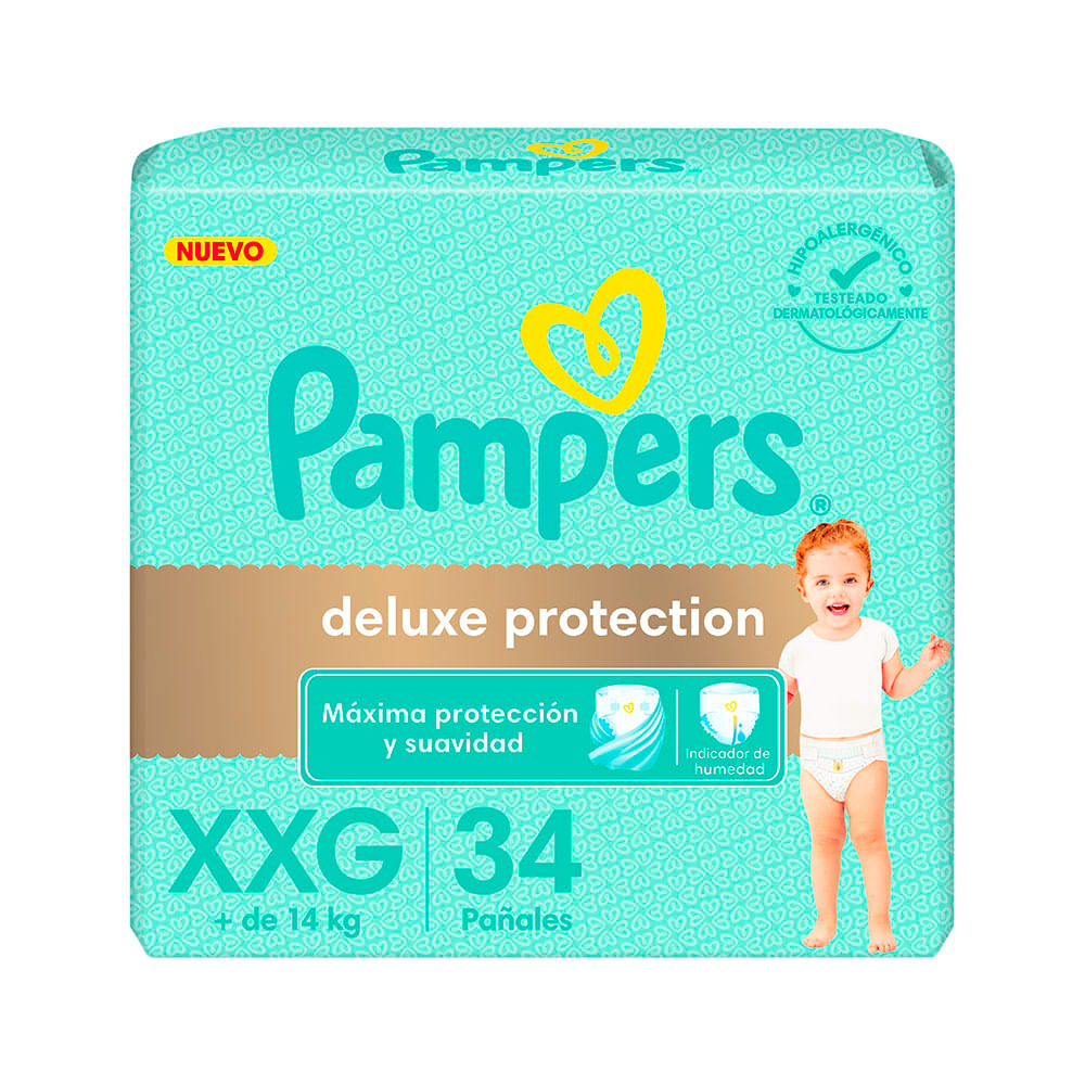 Pañales Deluxe Protection XXG x 34 Un Pampers