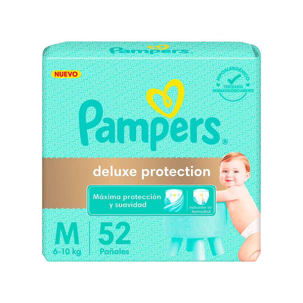 Pañales Deluxe Mediano X 52 Un Pampers