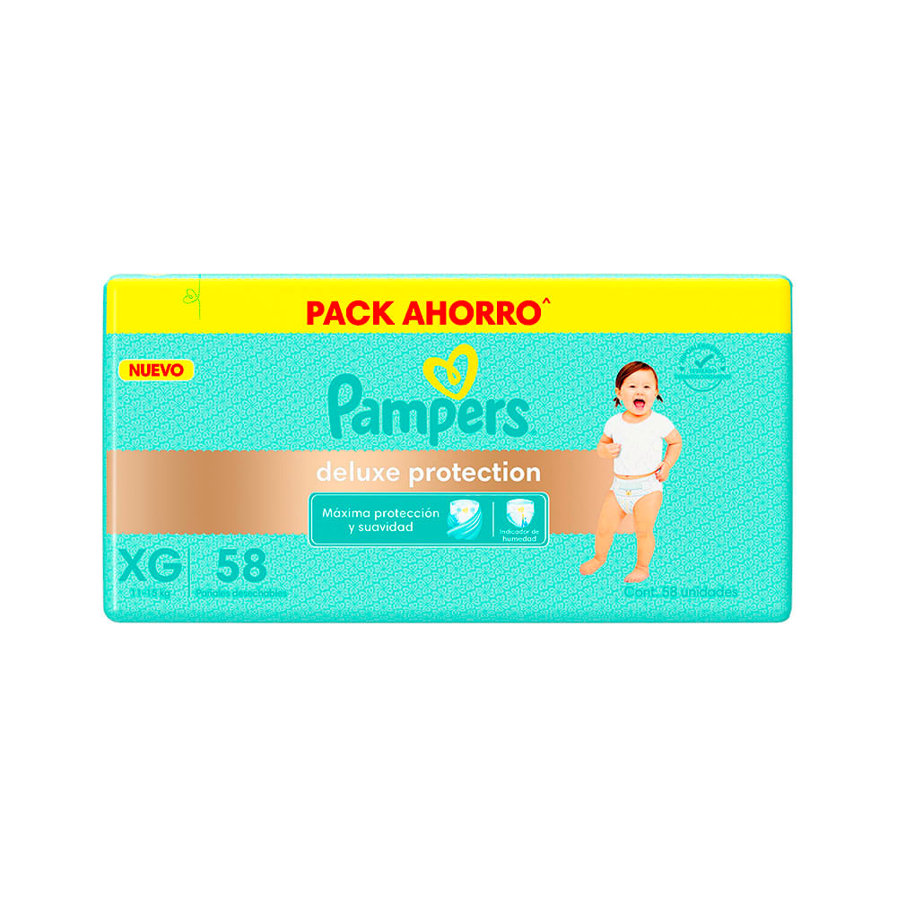 Pañales Deluxe Protection XG x 58 Un Pampers