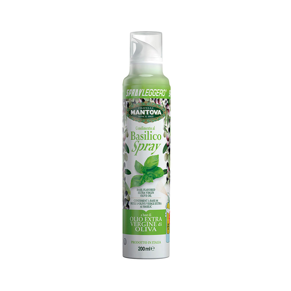 Aceite de Oliva Extra Virgen Sabor Albahaca 200 Ml Mantova
