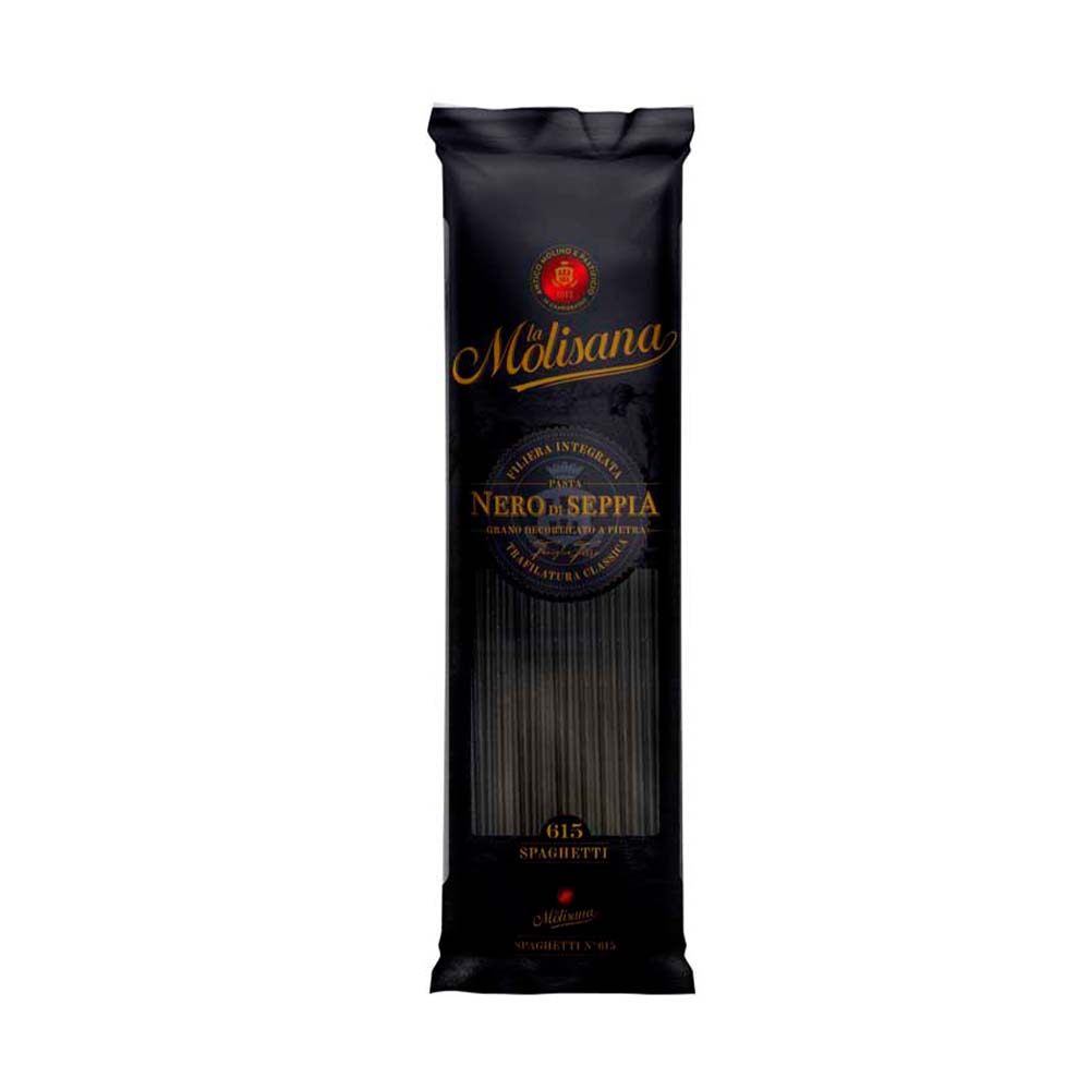 Fideos Spaghettis Sabor Nero di Seppia 500 Grs La Molisana