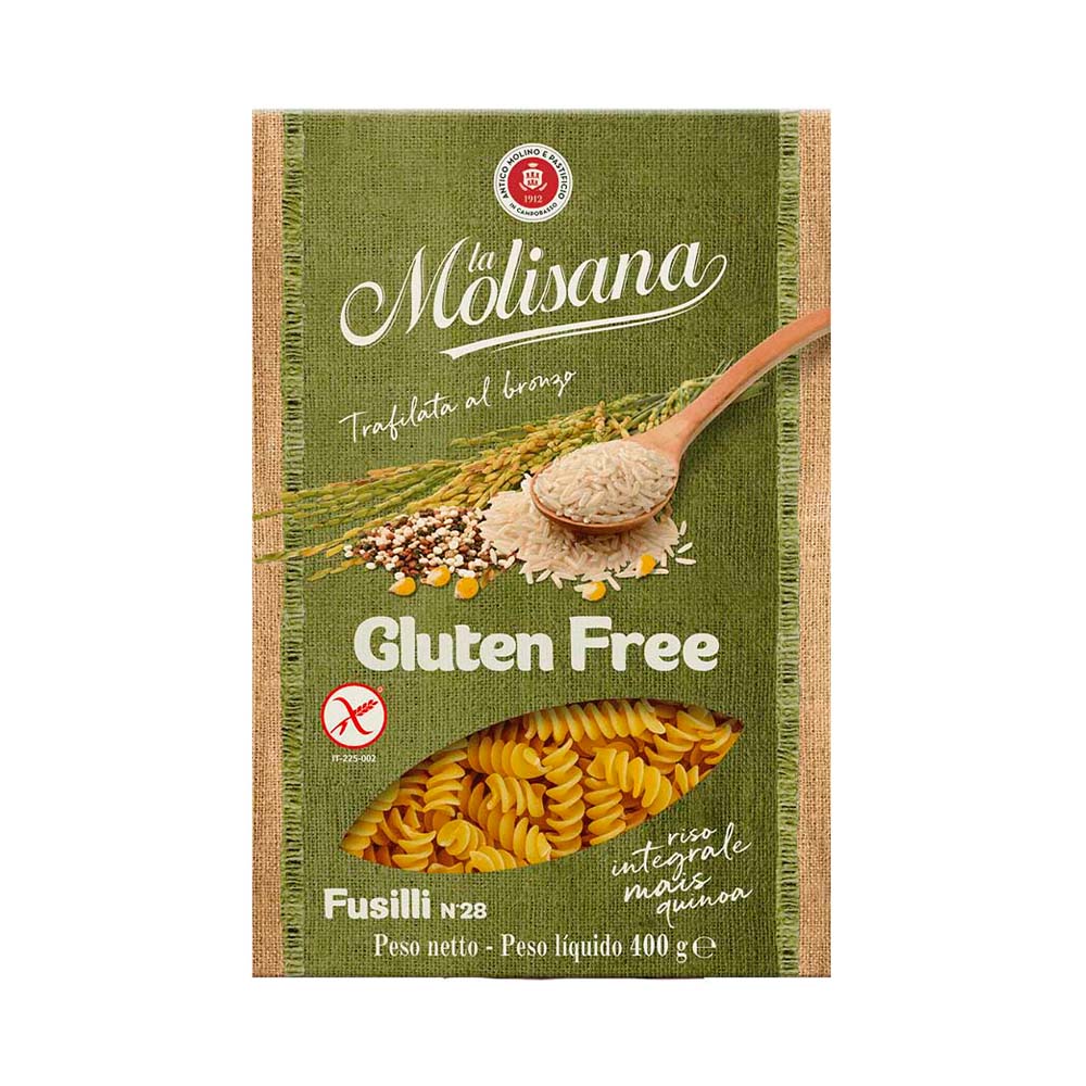 Fideos Sin Gluten Fusilli 400 Gr La Molisana
