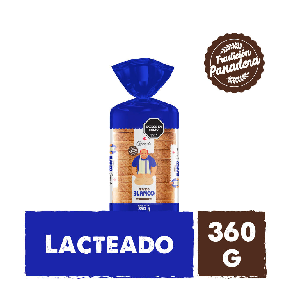 Pan Lacteado Chico 360 Grs Cuisine & Co