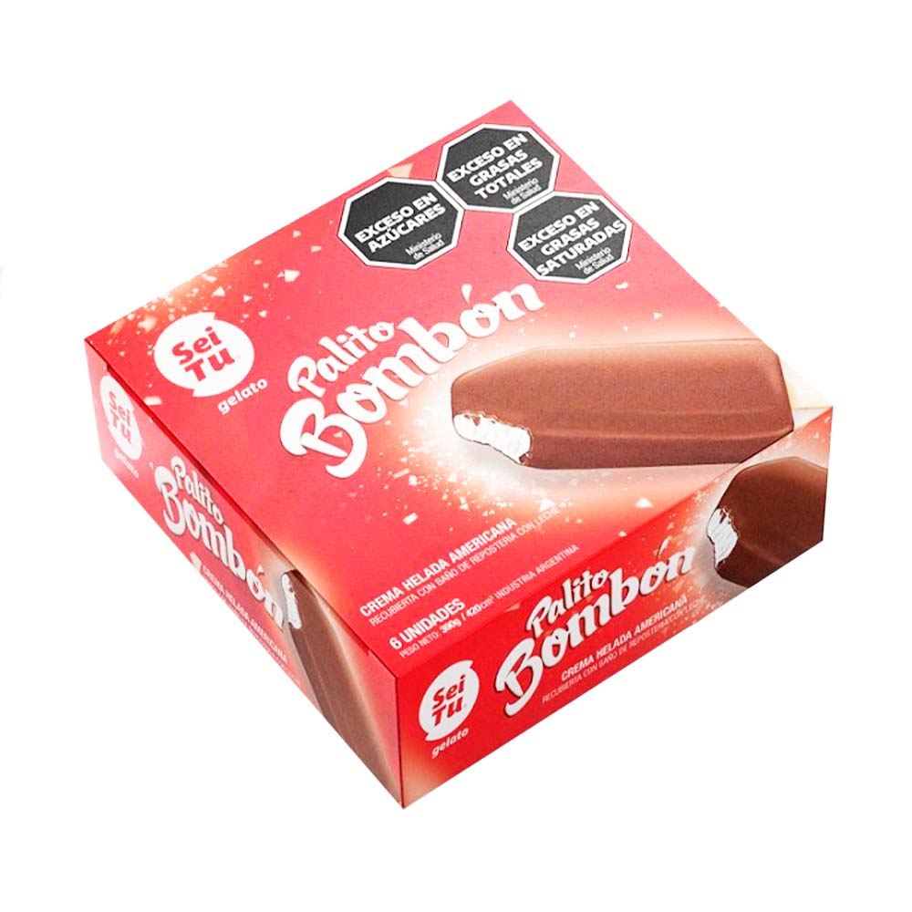 Helado Sabor Americana Palito Bombón x 6 Un 390 Grs Sei Tu