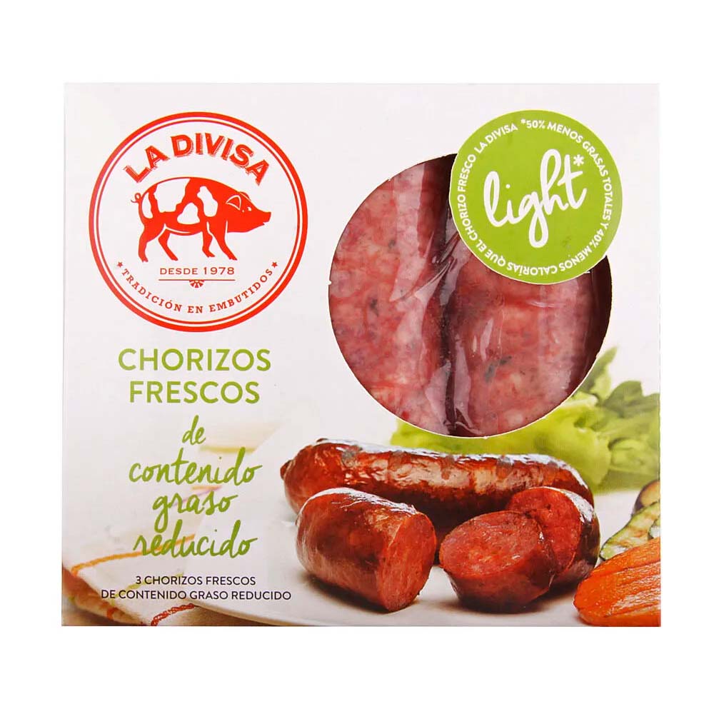 Chorizo de Cerdo Sabor Light 400 Grs x 3 Un La Divisa