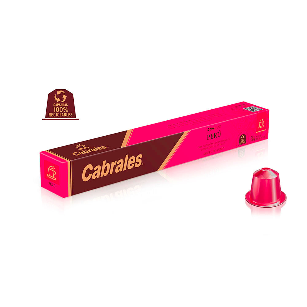 Café Perú para Nespresso 55 Grs x 10 Un Cabrales