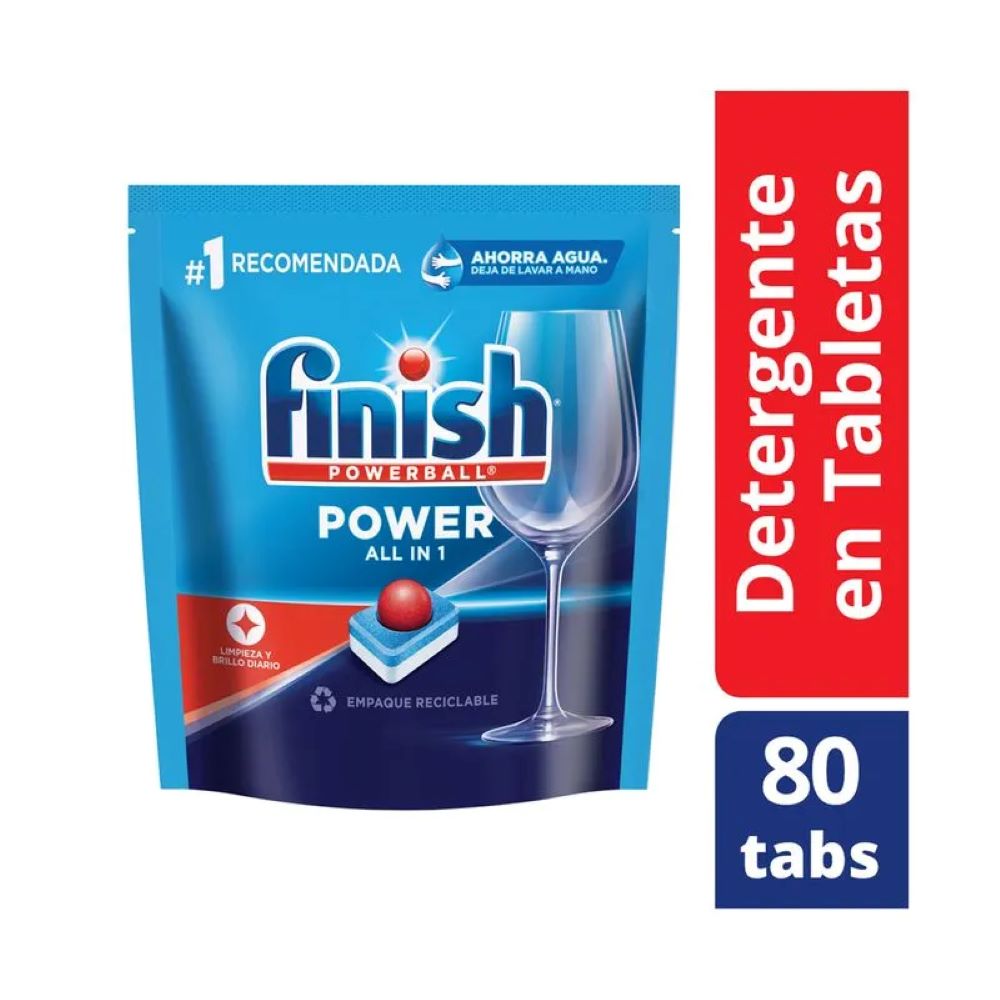 Detergente En Tabletas Finish Power 80u