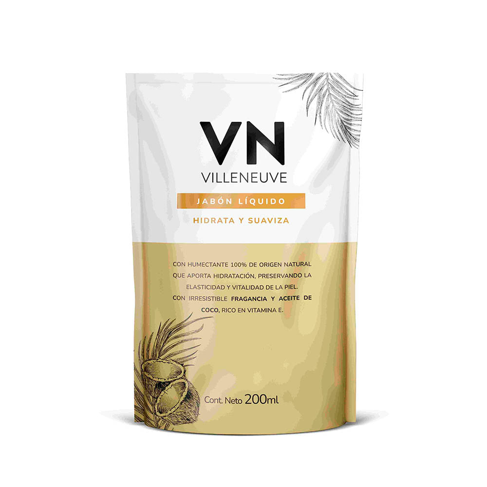 Jabón Líquido Hidratante de Coco 200 Ml Vn