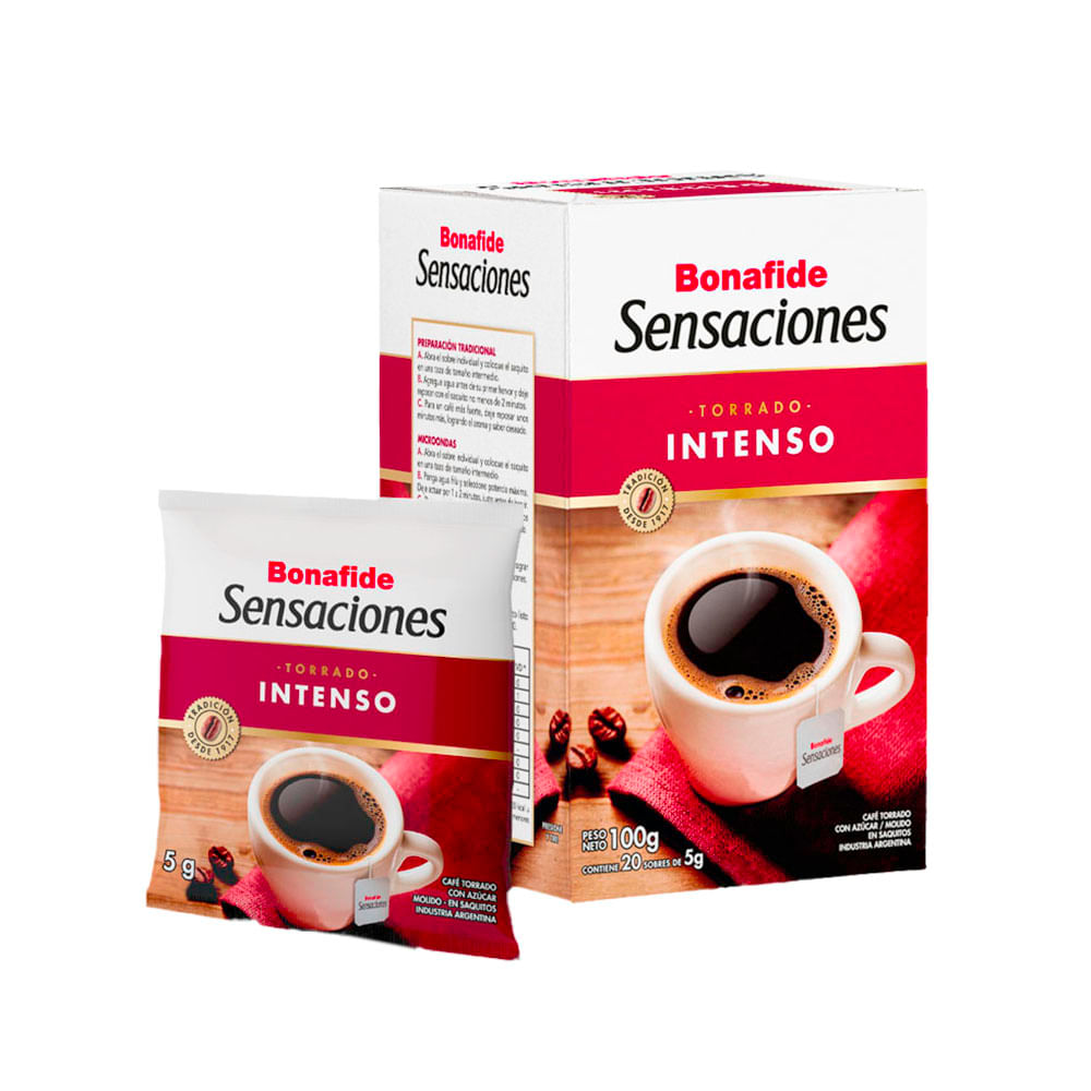 Café Torrado Intenso 5 Grs x 20 Un Bonafide