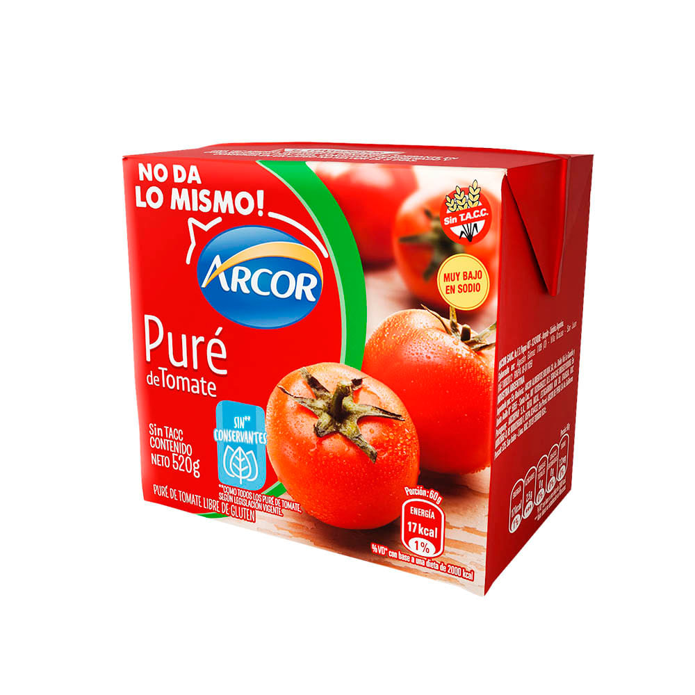 Puré de Tomate Clásico 520 Grs Arcor