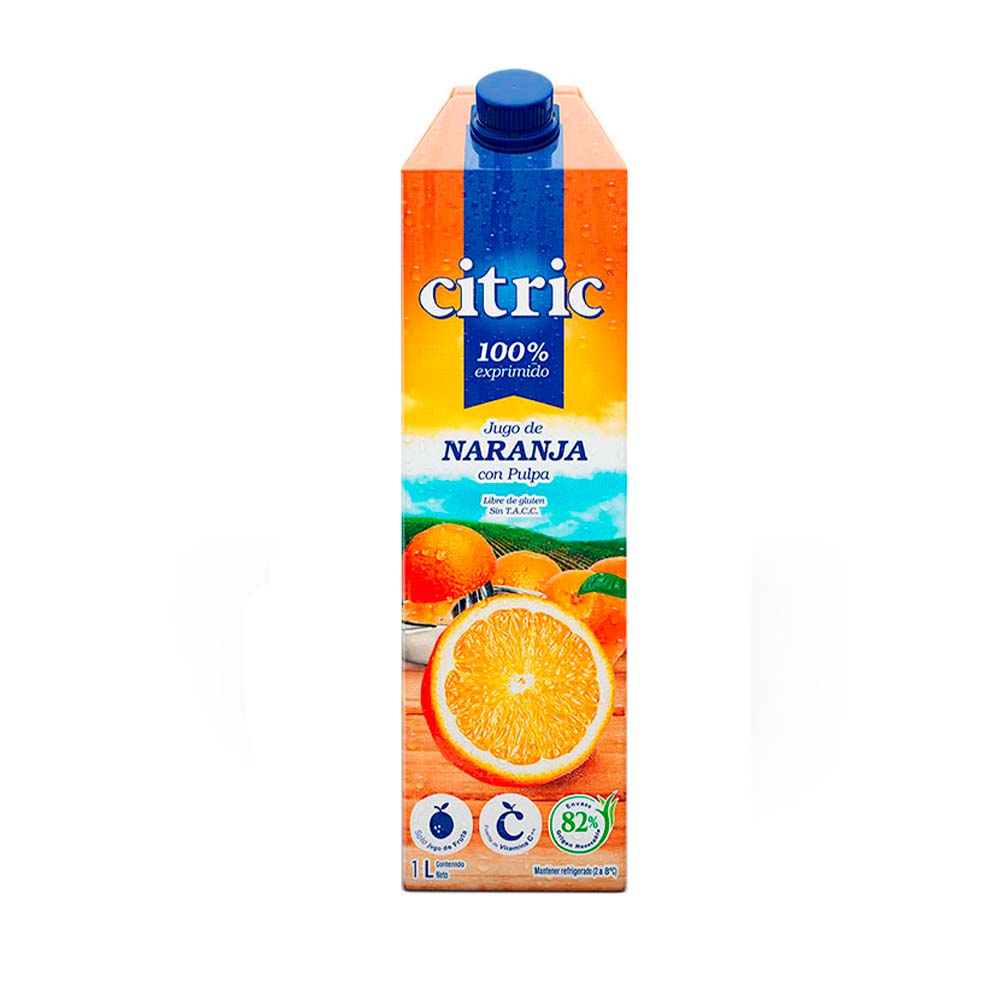 Jugo Fresco Sabor Naranja con Pulpa 1 Lts Citric