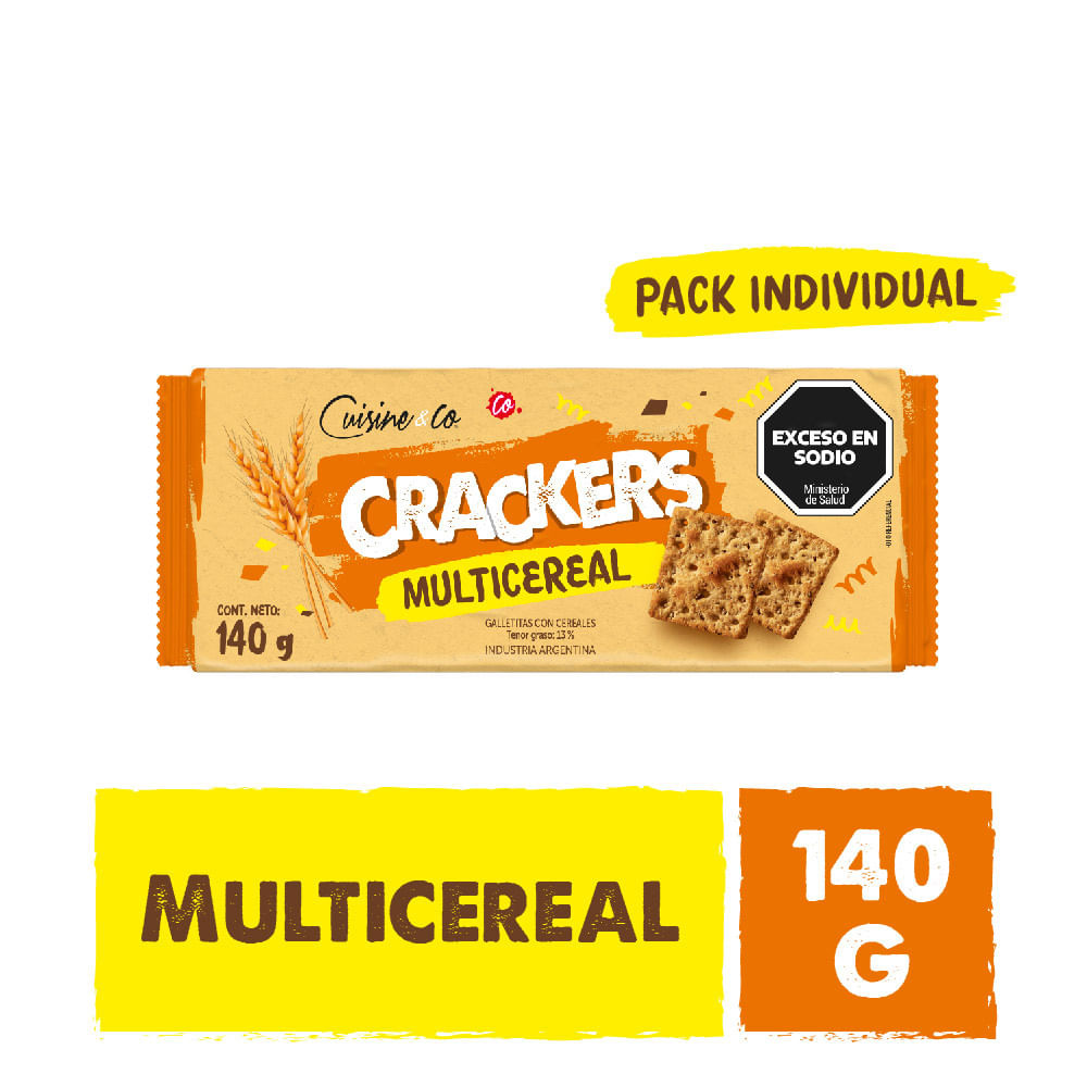 Galletas Secas Sabor Multicereal 140 Grs Cuisine y Co