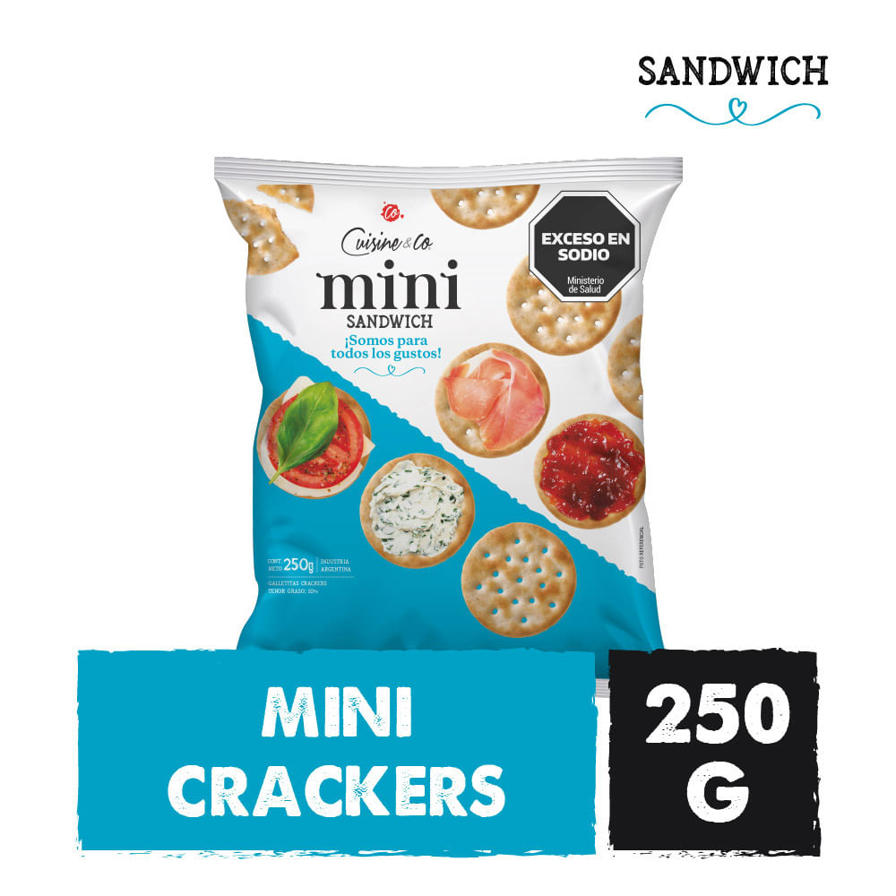 Galletitas Mini Sandwich 250 Grs Cuisine & Co
