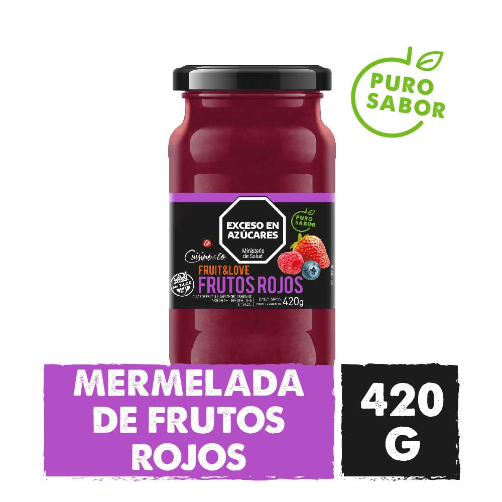 Mermelada Sabor Frutos Rojos 420 Grs Cuisine & Co