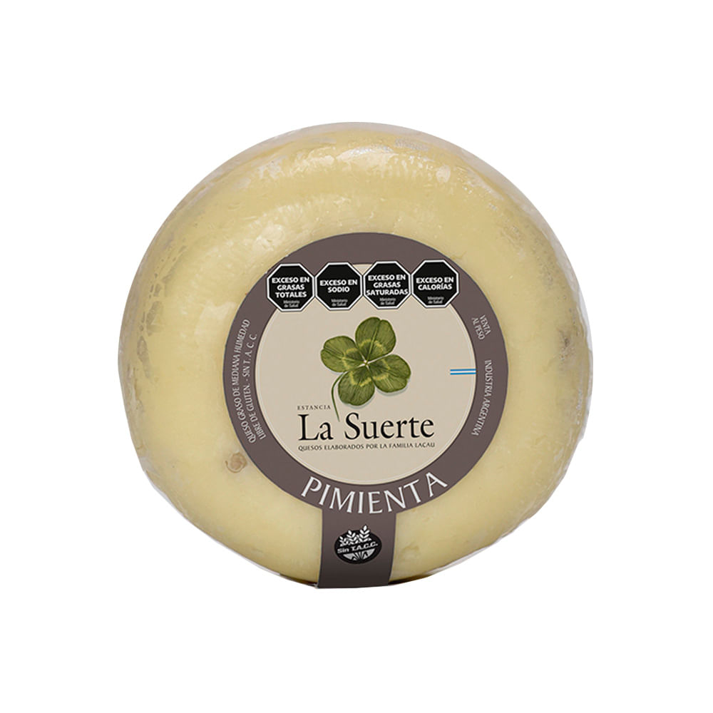 Queso Sabor Pimienta x 1 Kg La Suerte