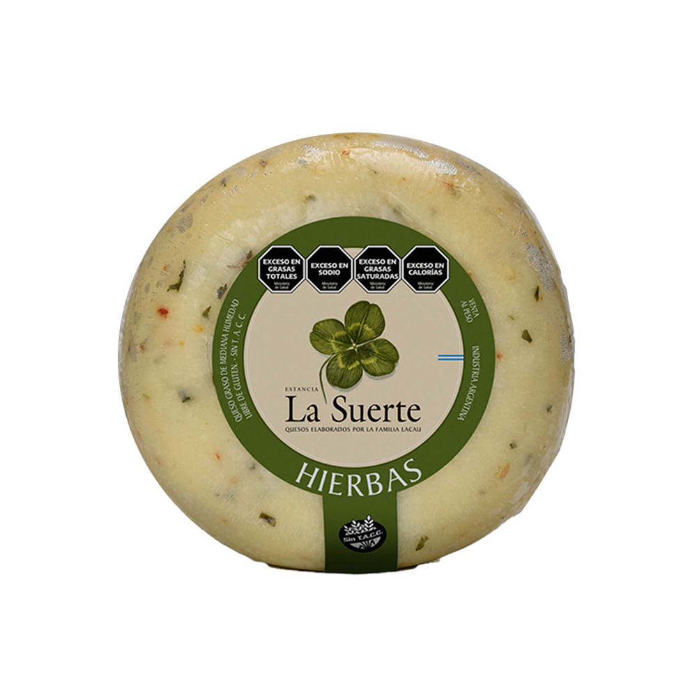 Queso Sabor Finas Hierbas x 1 Kg La Suerte