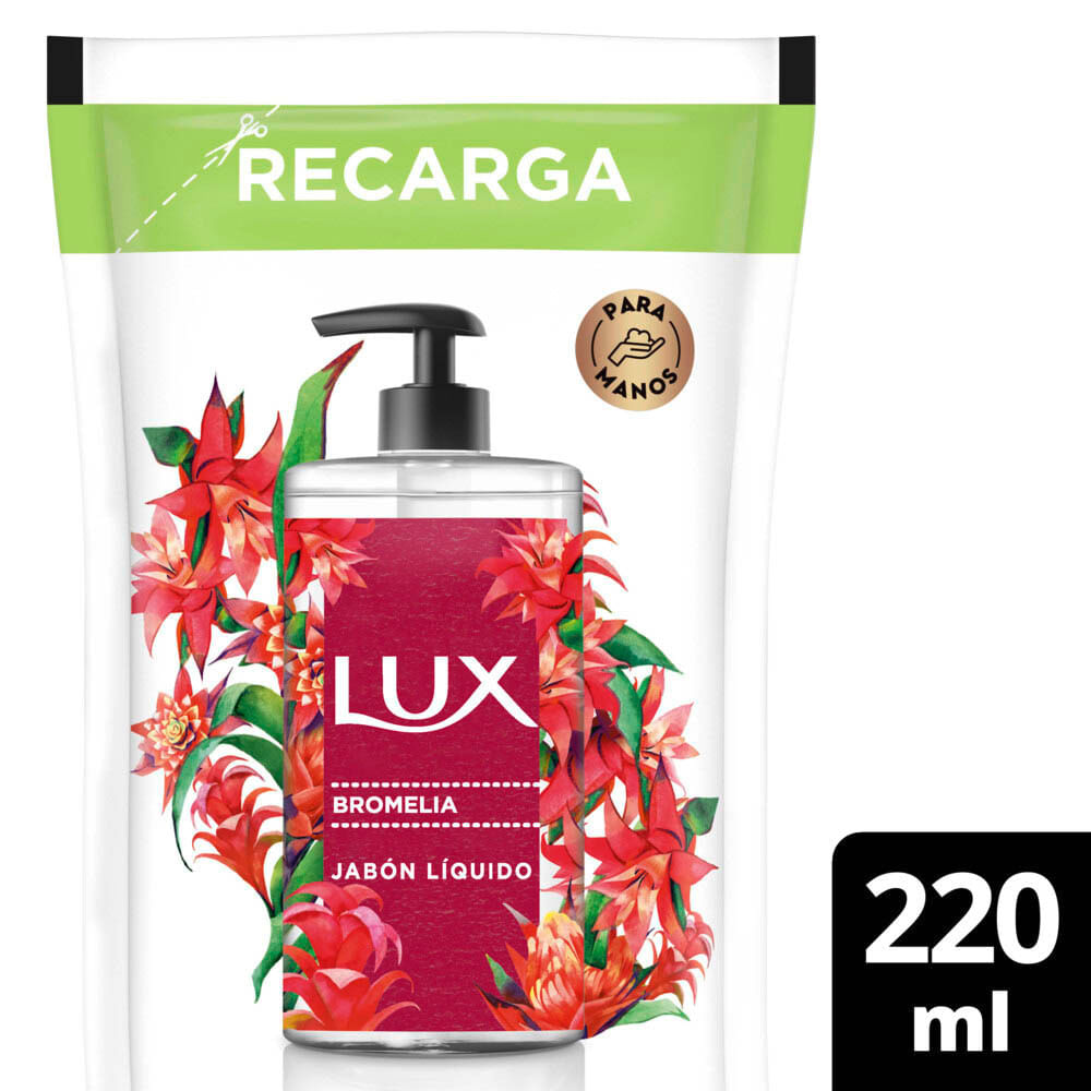 Jabón Líquido Glicerina Bromelia 220 Ml Lux