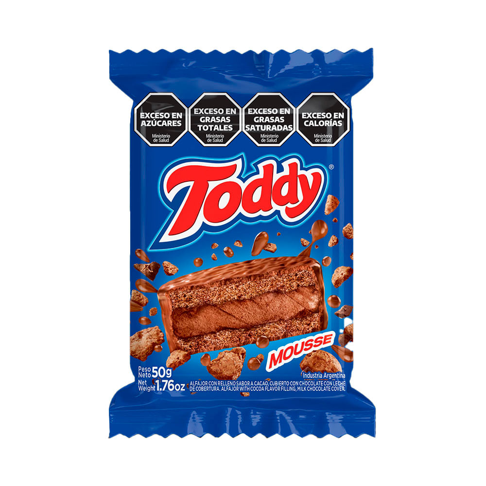 Alfajor Negro Sabor Mousse 50 Grs Toddy