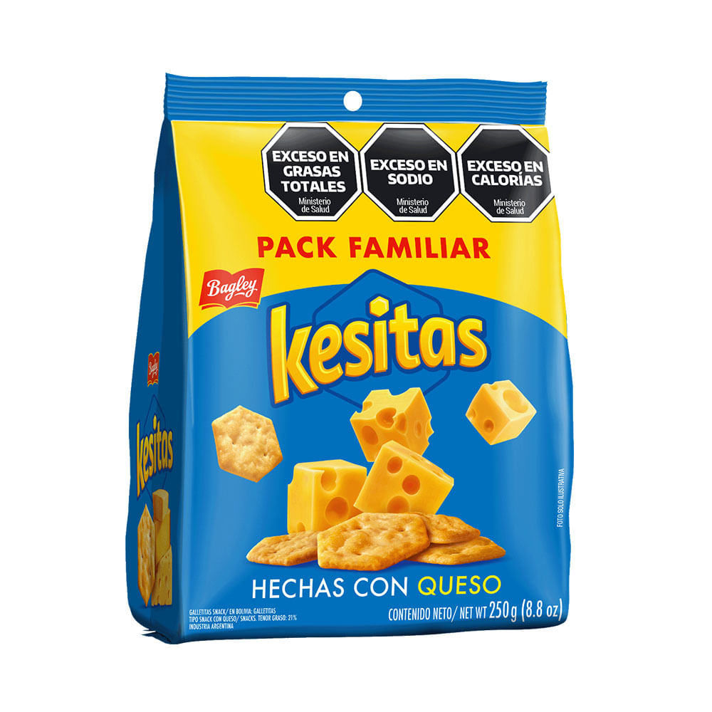 Galletitas Saladas Sabor Queso 250 Grs Kesitas