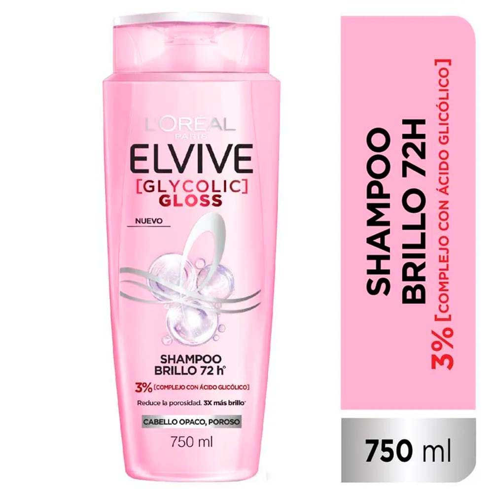 Shampoo Glycolic Gloss Brillo 72H 750 Ml Elvive