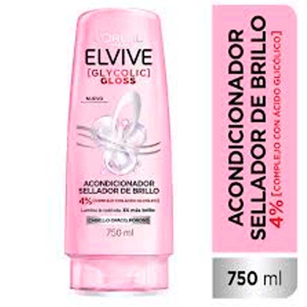 Acondicionador Glyco Gloss Sellador de Brillo 750 Ml Elvive