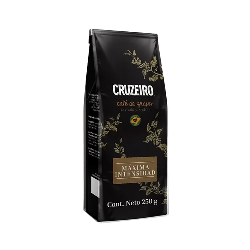 Café Molido Máxima Intensidad Tradicional 250 Grs Cruzeiro
